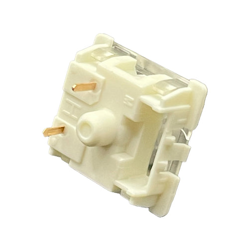 Bottom view of the Gateron KS-9 White switch displaying its 5-pin layout and molded casing details.